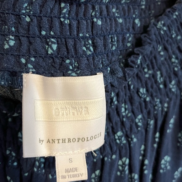 Anthropologie off shoulder tie front romper S - Picture 2 of 3